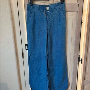 Free people Blue Wide-Leg Pants